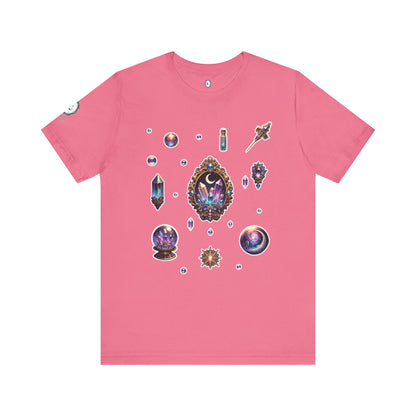 “Crystal Gem” Unisex Jersey Short Sleeve Tee — smooth, sharp, and charged with cosmic energy 💎🌌🖤