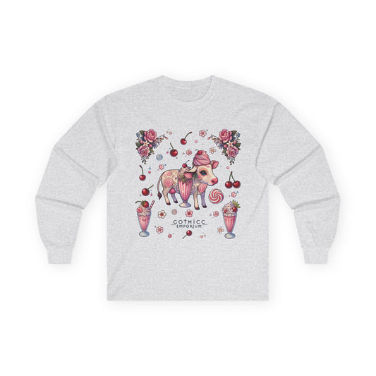 "Milkshake Cow" Unisex Ultra Cotton Long Sleeve Tee