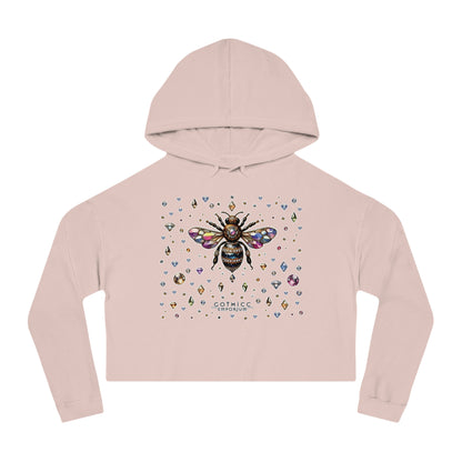 🐝“BEEJEWEL” Cropped Hooded Sweatshirt — sweet like nectar, stung with style 🖤💎
