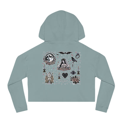 "Bride" Cropped Hooded Sweatshirt
