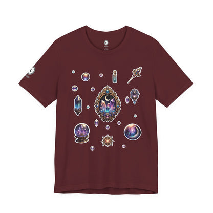 “Crystal Gem” Unisex Jersey Short Sleeve Tee — smooth, sharp, and charged with cosmic energy 💎🌌🖤