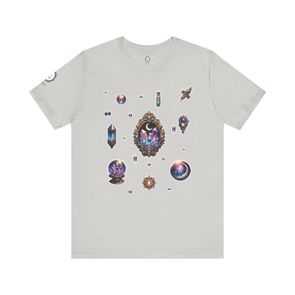 “Crystal Gem” Unisex Jersey Short Sleeve Tee — smooth, sharp, and charged with cosmic energy 💎🌌🖤