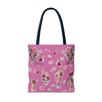 🖤“Milkshake Cow” Tote Bag in Pink — thicc, sweet, and built to carry drama 🐄🛍️🍓