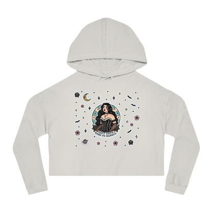 “Soft Goth” Cropped Hooded Sweatshirt — tender, toxic, and softly unbothered 🖤🌫️🕸️✨