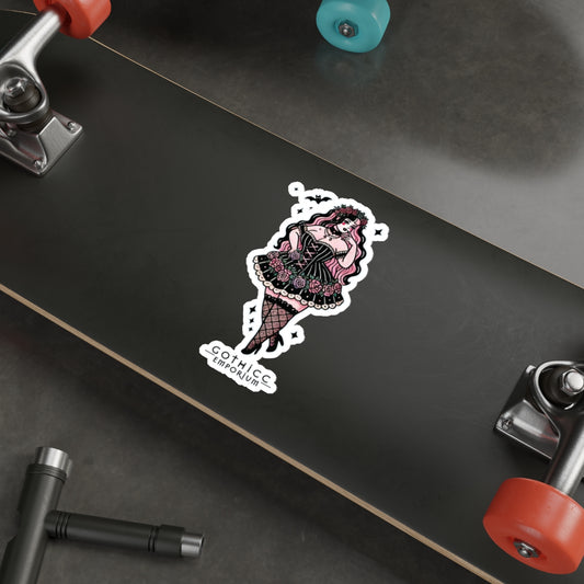 “Berry Bewitched” Die-Cut Vinyl Sticker — sweet, spellbound, and a lil’ sinister 🍓🖤✨🔮