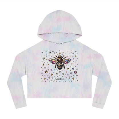 🐝“BEEJEWEL” Cropped Hooded Sweatshirt — sweet like nectar, stung with style 🖤💎