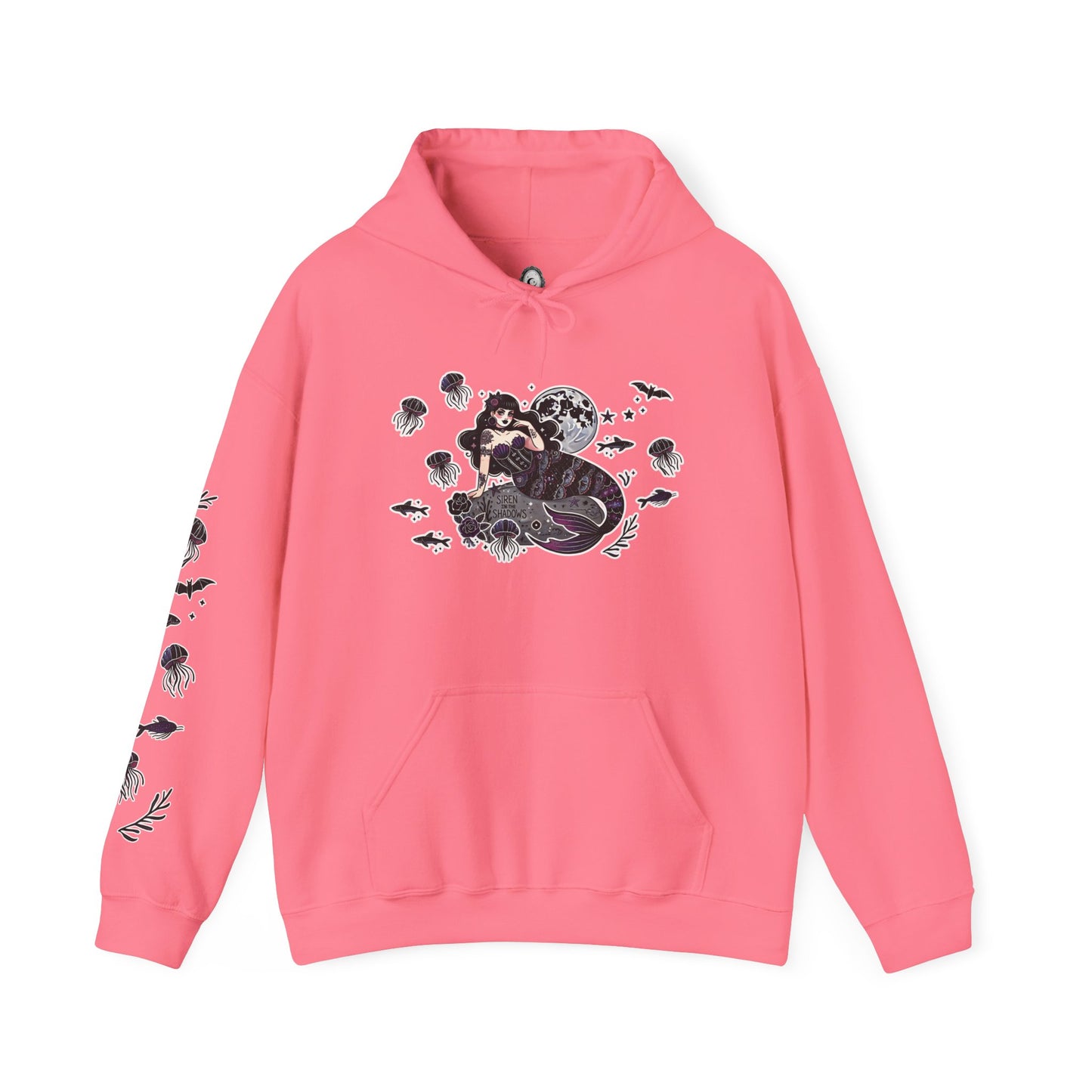 🧜‍♀️“Siren in the Shadows” Unisex Heavy Blend™ Hooded Sweatshirt — haunting, hypnotic, and draped in danger 🖤🌊🧜‍♀️🌑