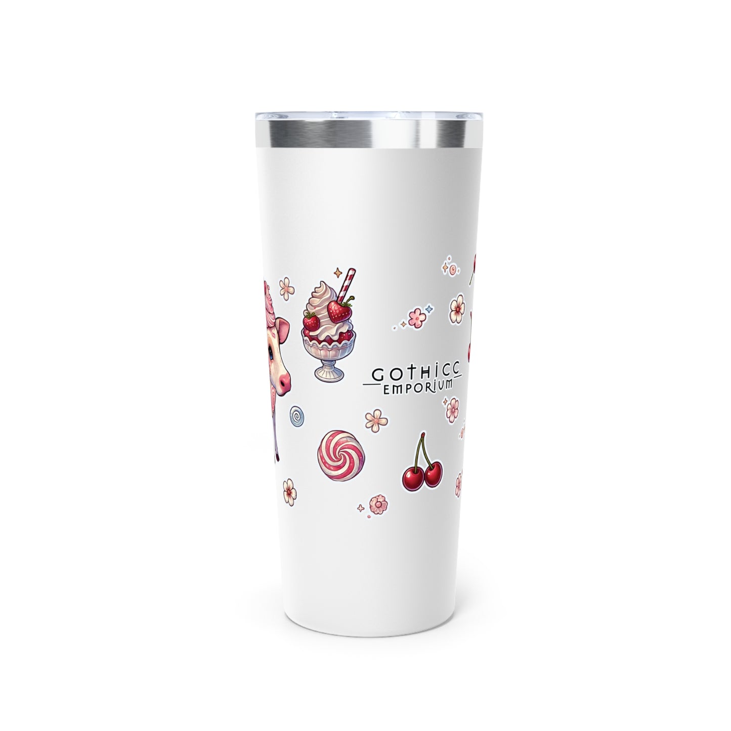 “Milkshake” Copper Vacuum Insulated Tumbler – 22oz — bold, chilled, and curvy with a kick 🐄🥤🖤✨