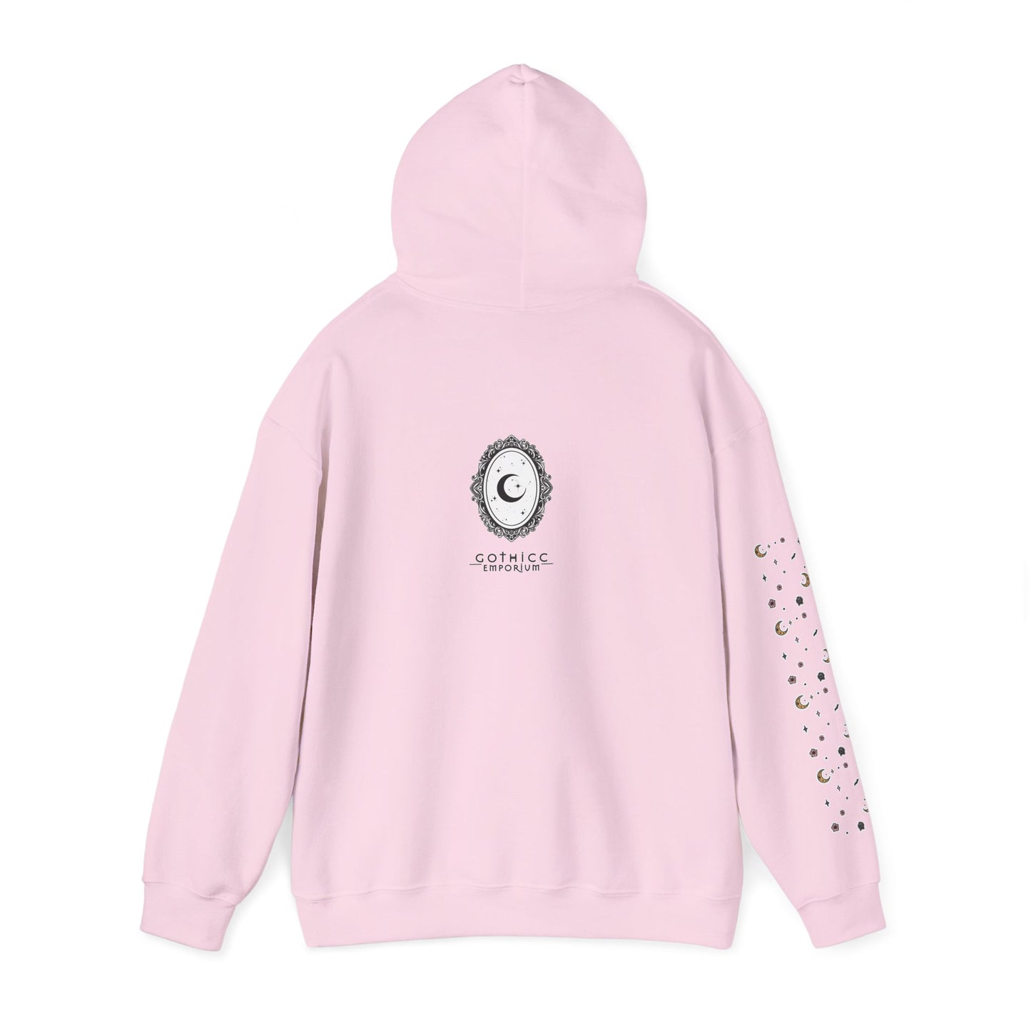 🕸️“Soft Goth” Unisex Heavy Blend™ Hooded Sweatshirt — dreamy, deadly, and not here to be tamed 🖤🌙🕸️✨
