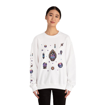 “Crystal Gem” Unisex Heavy Blend™ Crewneck Sweatshirt — soft, strong, and sparkling 💎🌌🖤