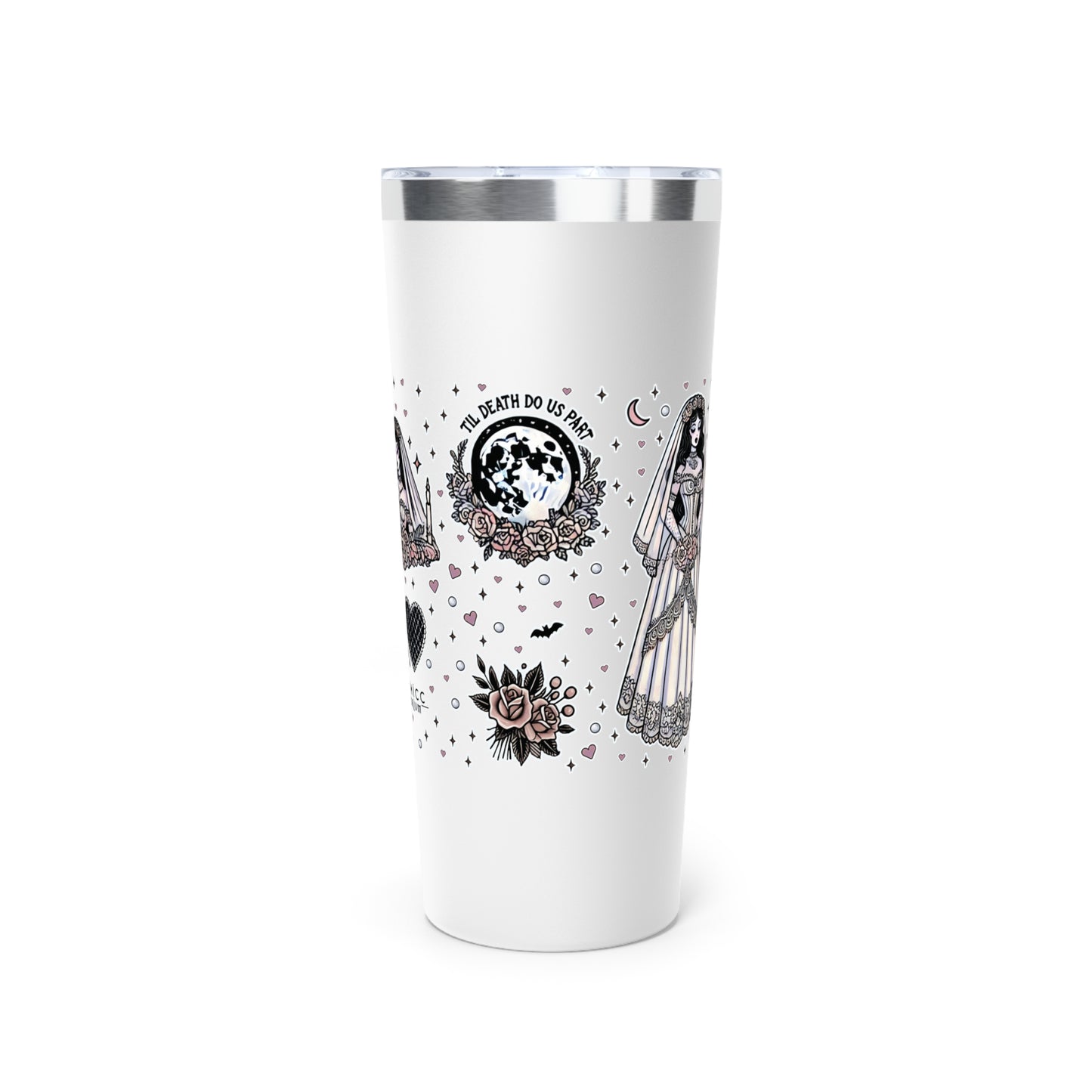 “Bride” Copper Vacuum Insulated Tumbler – 22oz — cold-hearted, hot-blooded, and ready to say I brew 💍🔥🥂🖤