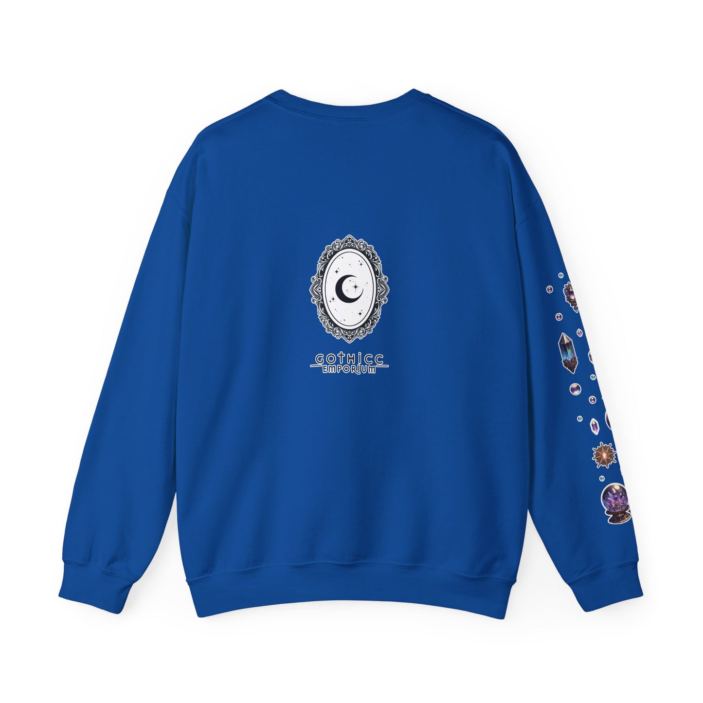 “Crystal Gem” Unisex Heavy Blend™ Crewneck Sweatshirt — soft, strong, and sparkling 💎🌌🖤