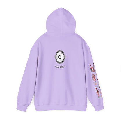 🐄🍓"Milkshake Cow” Unisex Heavy Blend™ Hooded Sweatshirt — sweet, thick, and unapologetically mooo-dy 🐄🍓🖤✨