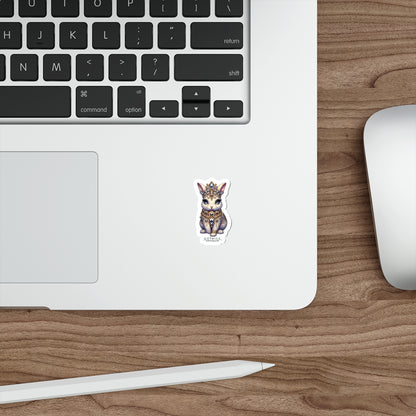 “Jeweled Bunny” Die-Cut Vinyl Sticker — cute chaos with a crystal bite 🐰💎🖤✨