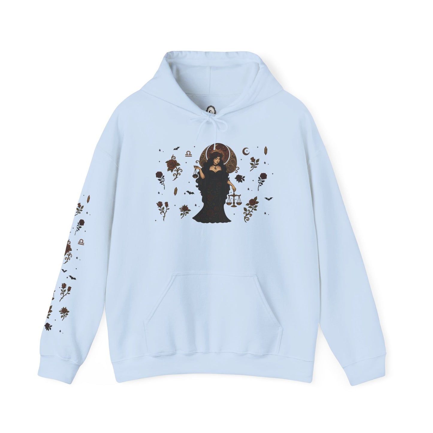 “Libra” Unisex Heavy Blend™ Hooded Sweatshirt — balanced, bold, and serving celestial symmetry♎🖤⚖️✨