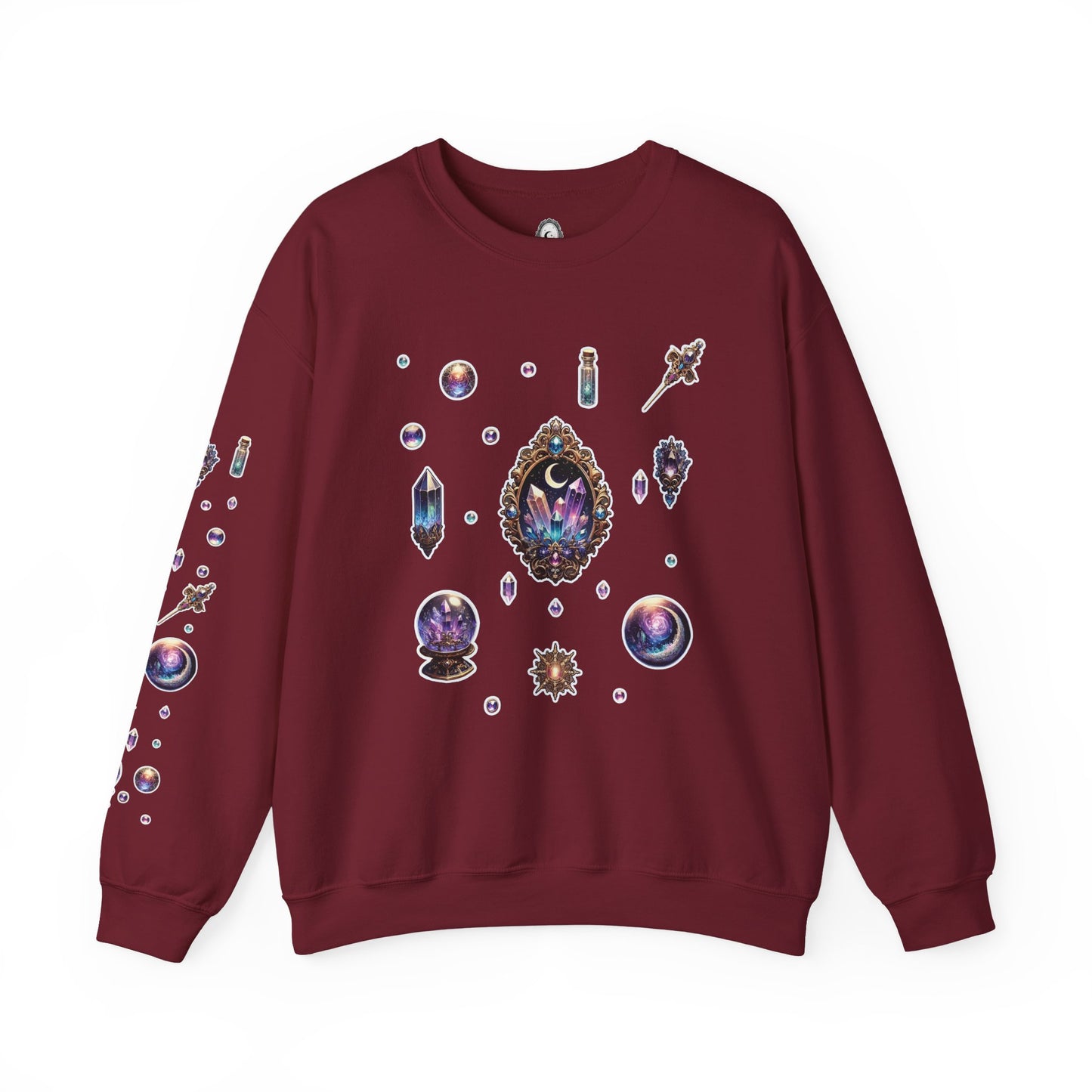 “Crystal Gem” Unisex Heavy Blend™ Crewneck Sweatshirt — soft, strong, and sparkling 💎🌌🖤
