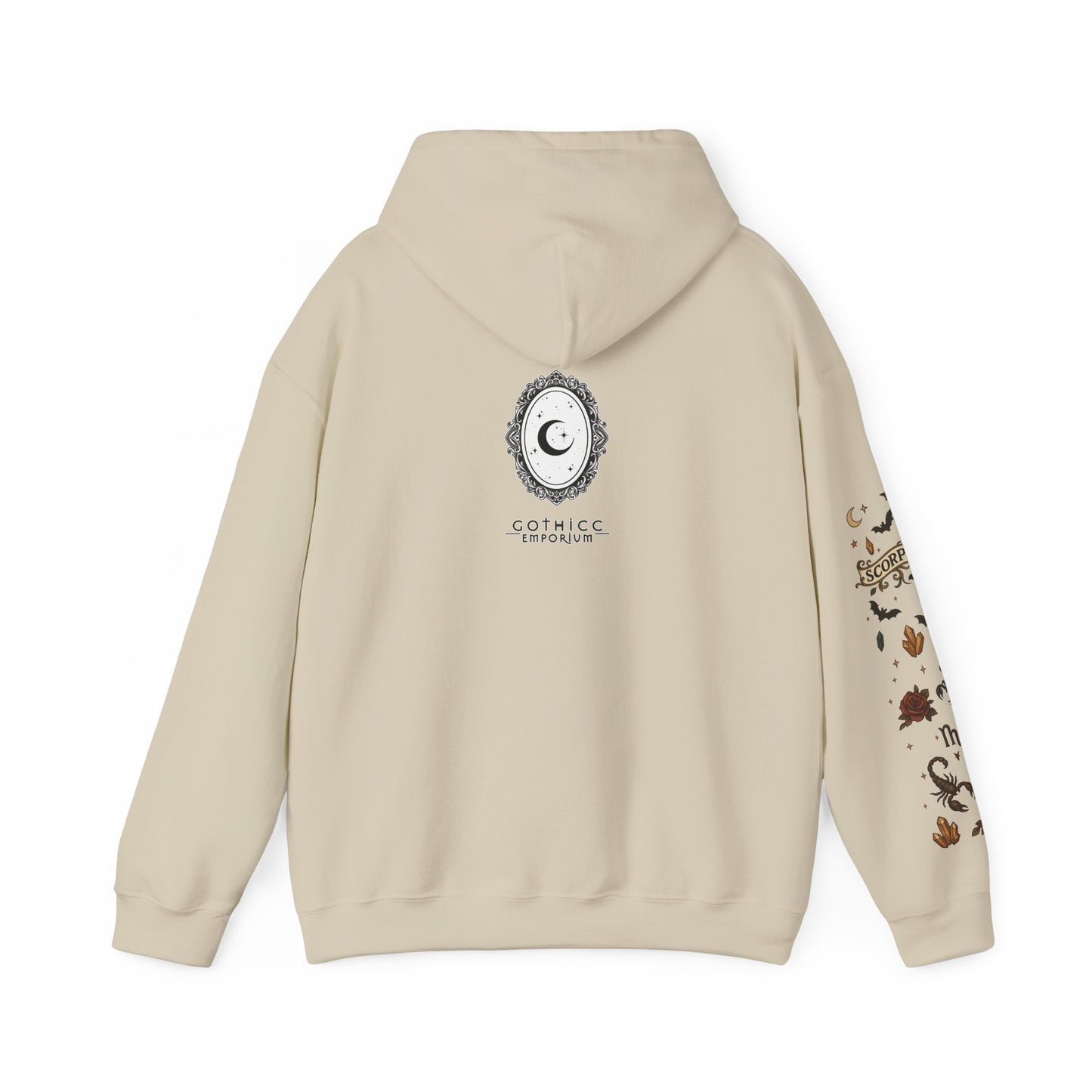 “Scorpio” Unisex Heavy Blend™ Hooded Sweatshirt — magnetic, mysterious, and deadly chic ♏🖤🦂