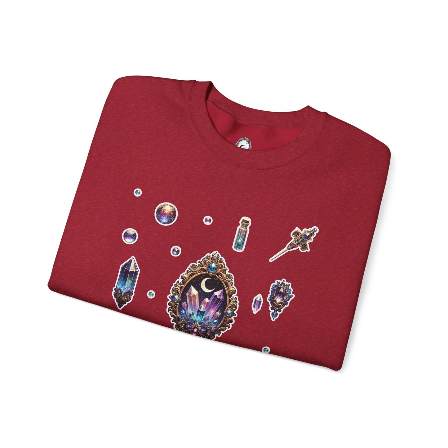 “Crystal Gem” Unisex Heavy Blend™ Crewneck Sweatshirt — soft, strong, and sparkling 💎🌌🖤