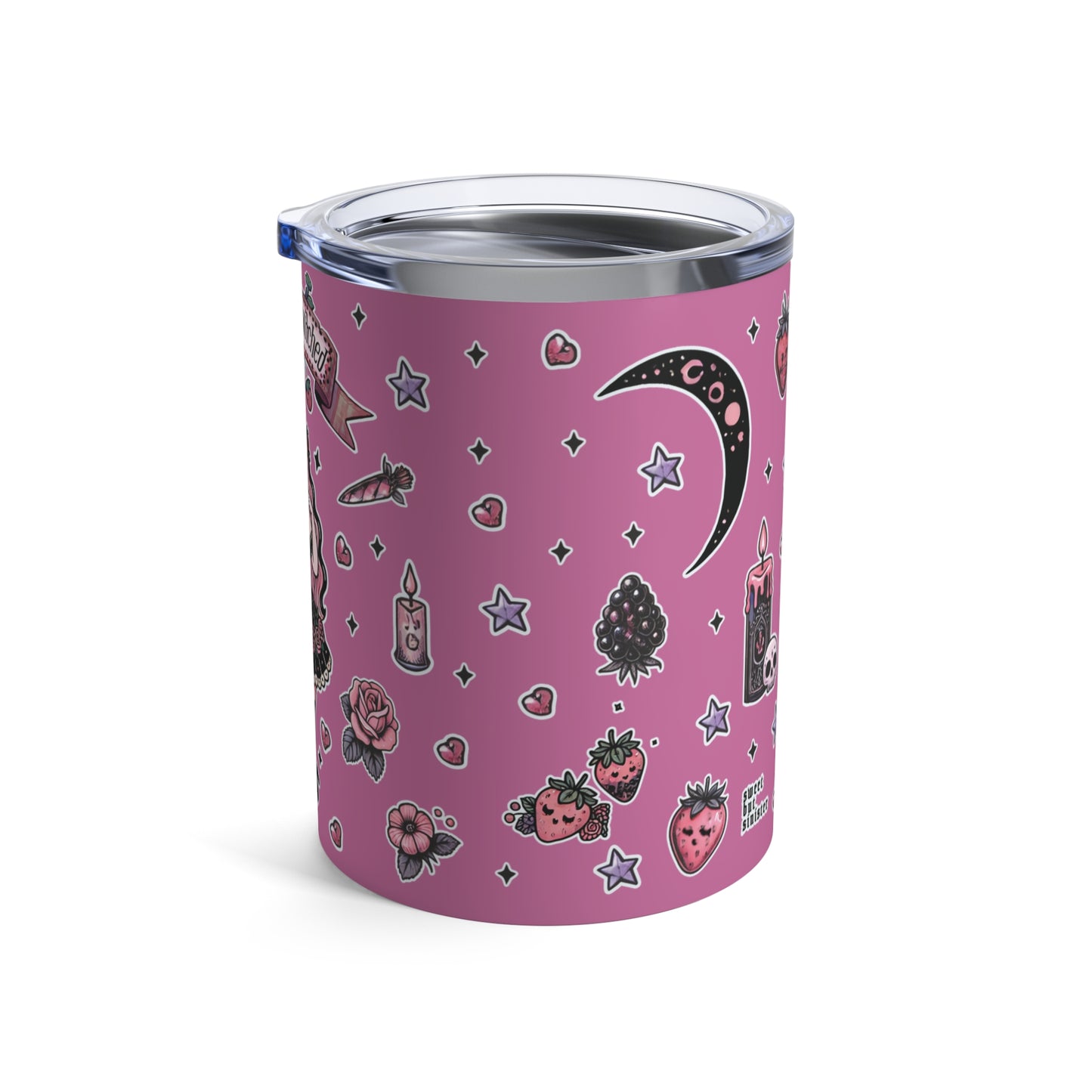 “Berry Bewitched” Tumbler – 10oz pink— sultry, sweet, and steeped in magic 🍓🔮🖤✨
