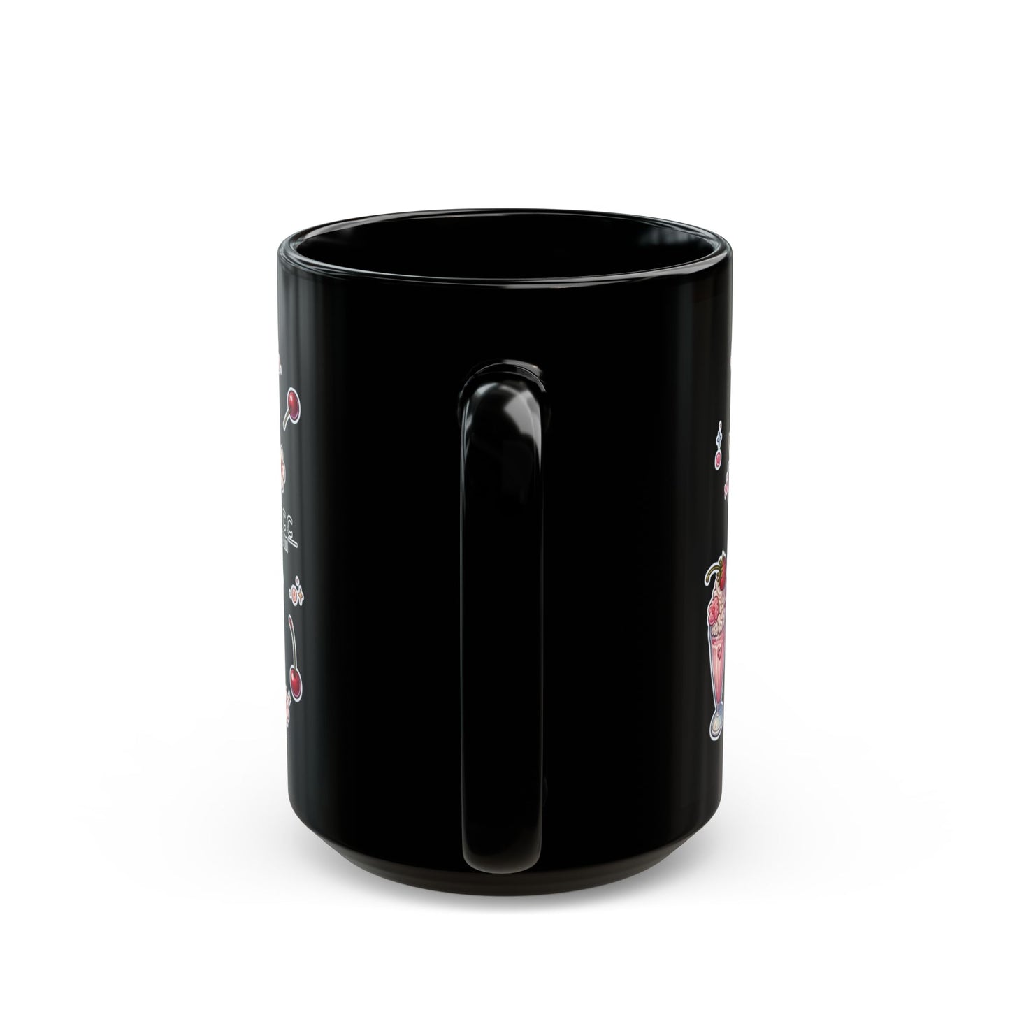 “Milkshake Cow” Black Mug – 11oz & 15oz — sweet, savage, and made to stir the pot 🐄💅🥤🖤