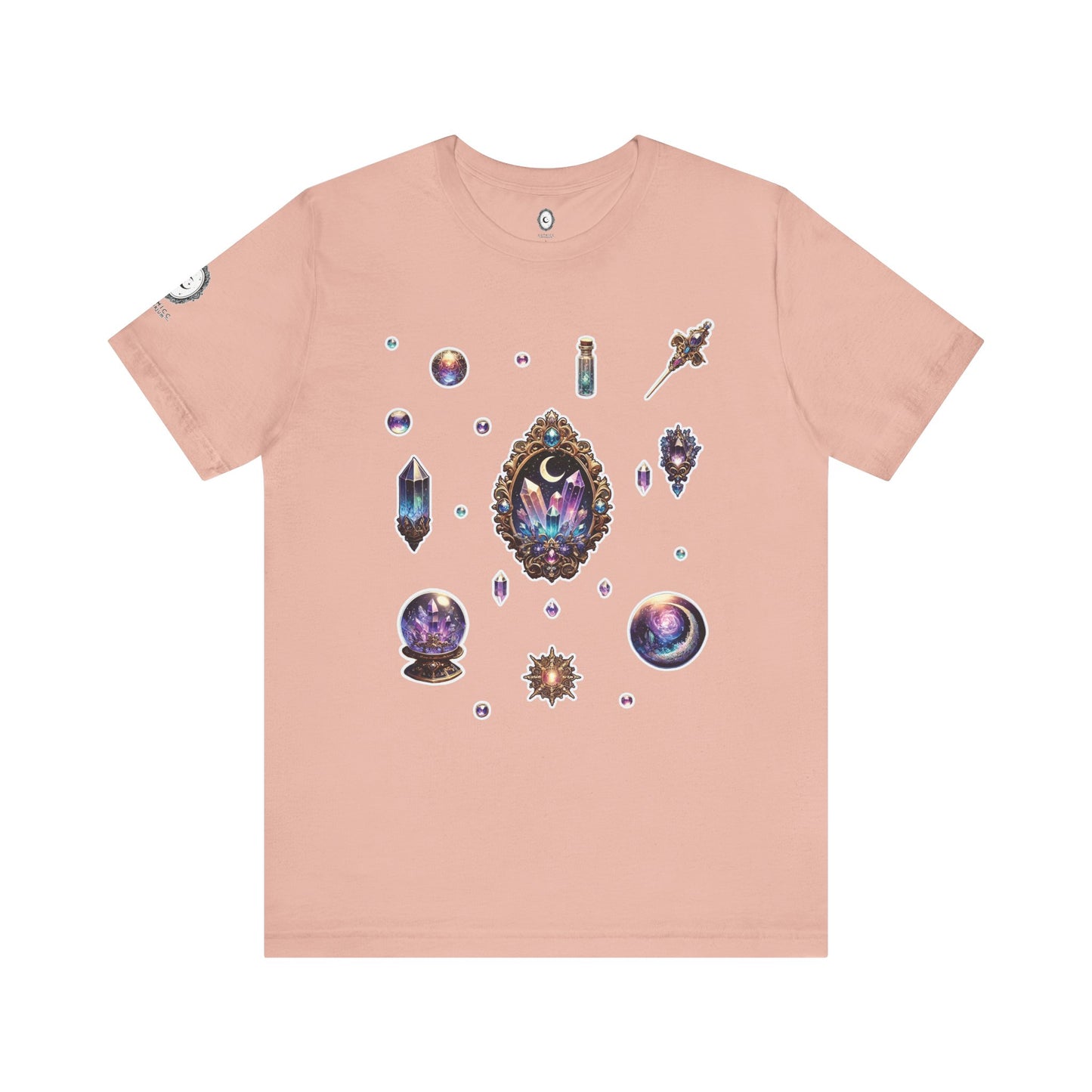 “Crystal Gem” Unisex Jersey Short Sleeve Tee — smooth, sharp, and charged with cosmic energy 💎🌌🖤