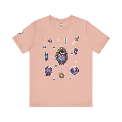 “Crystal Gem” Unisex Jersey Short Sleeve Tee — smooth, sharp, and charged with cosmic energy 💎🌌🖤