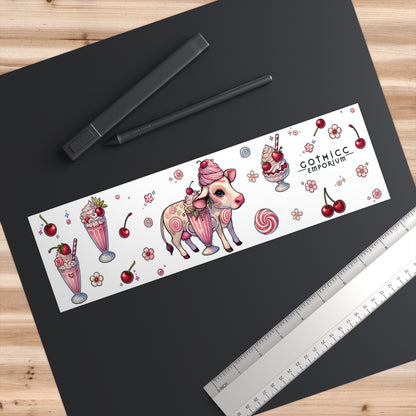 “Milkshake Cow” Bumper Sticker — thicc, glossy, and made to turn heads in traffic 🐄🚗💅✨