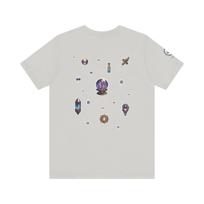 “Crystal Gem” Unisex Jersey Short Sleeve Tee — smooth, sharp, and charged with cosmic energy 💎🌌🖤