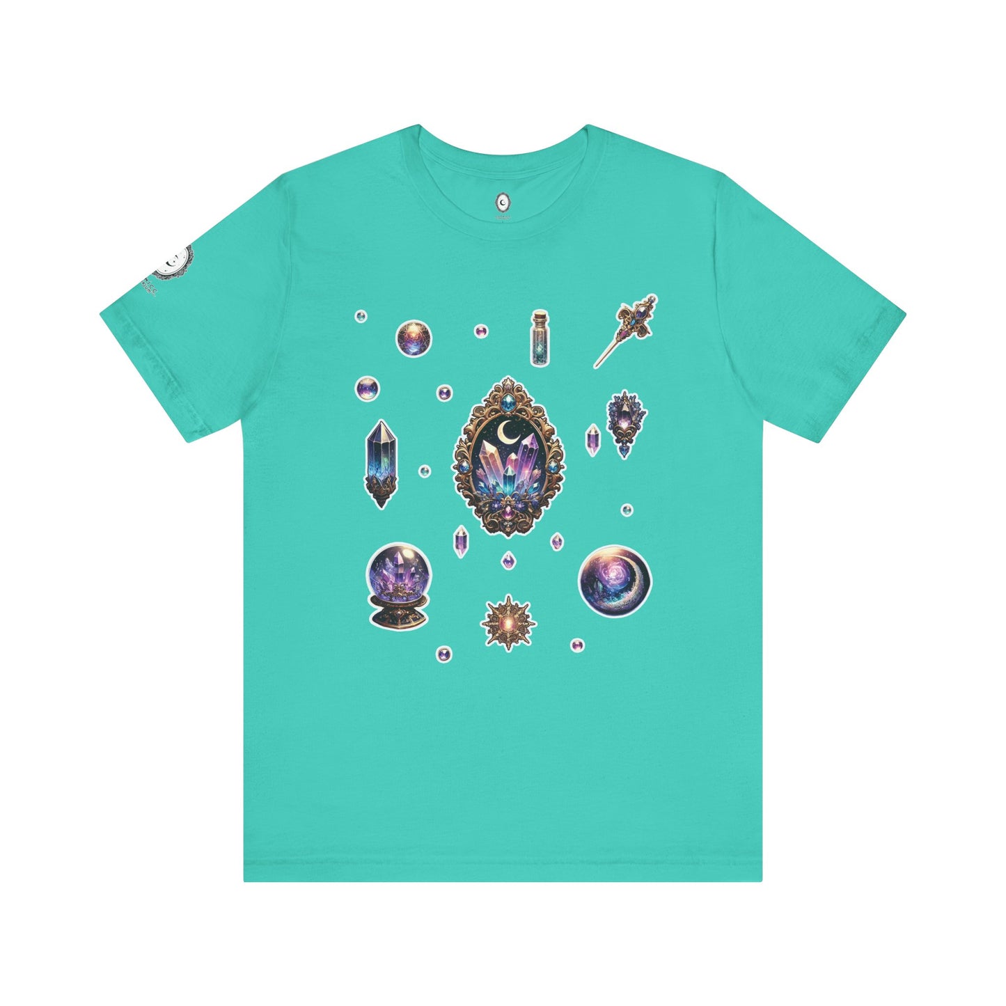 “Crystal Gem” Unisex Jersey Short Sleeve Tee — smooth, sharp, and charged with cosmic energy 💎🌌🖤