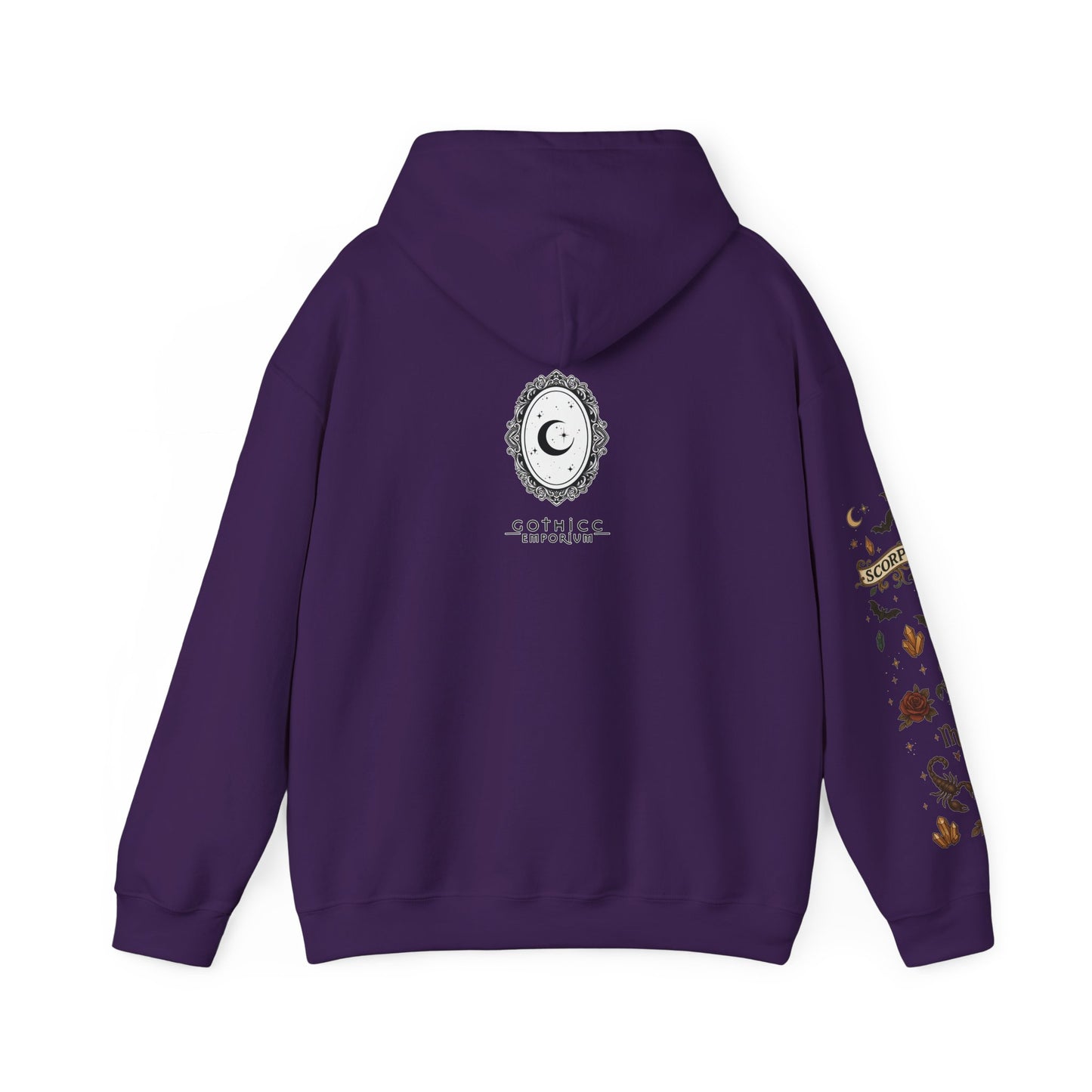 “Scorpio” Unisex Heavy Blend™ Hooded Sweatshirt — magnetic, mysterious, and deadly chic ♏🖤🦂