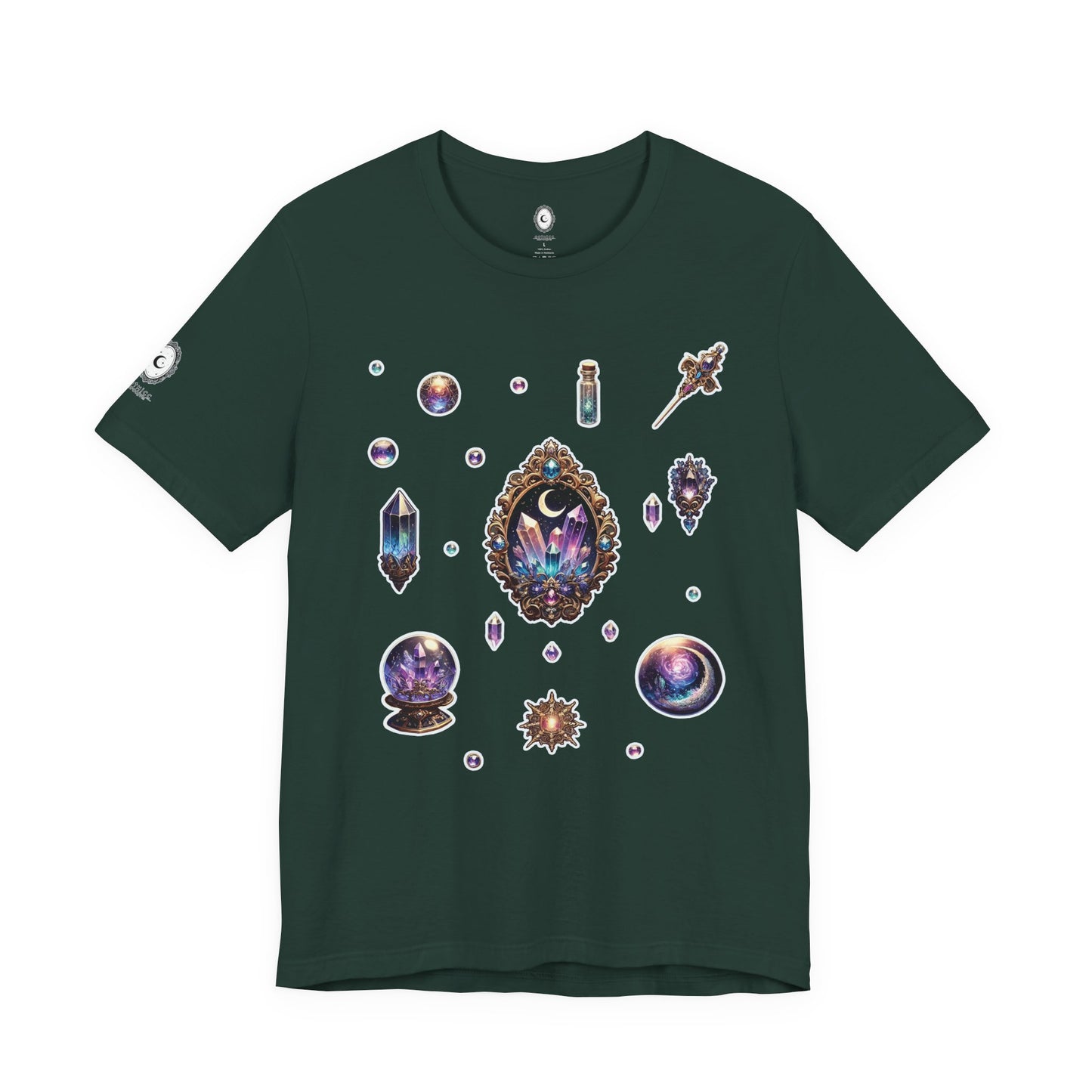 “Crystal Gem” Unisex Jersey Short Sleeve Tee — smooth, sharp, and charged with cosmic energy 💎🌌🖤