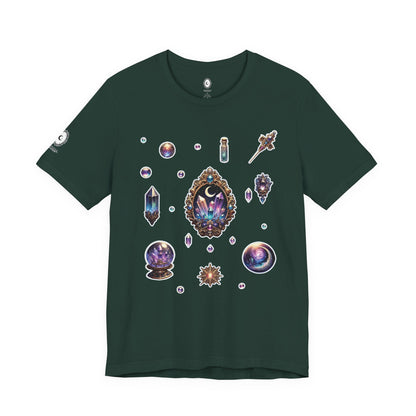 “Crystal Gem” Unisex Jersey Short Sleeve Tee — smooth, sharp, and charged with cosmic energy 💎🌌🖤