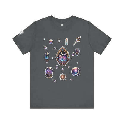 “Crystal Gem” Unisex Jersey Short Sleeve Tee — smooth, sharp, and charged with cosmic energy 💎🌌🖤