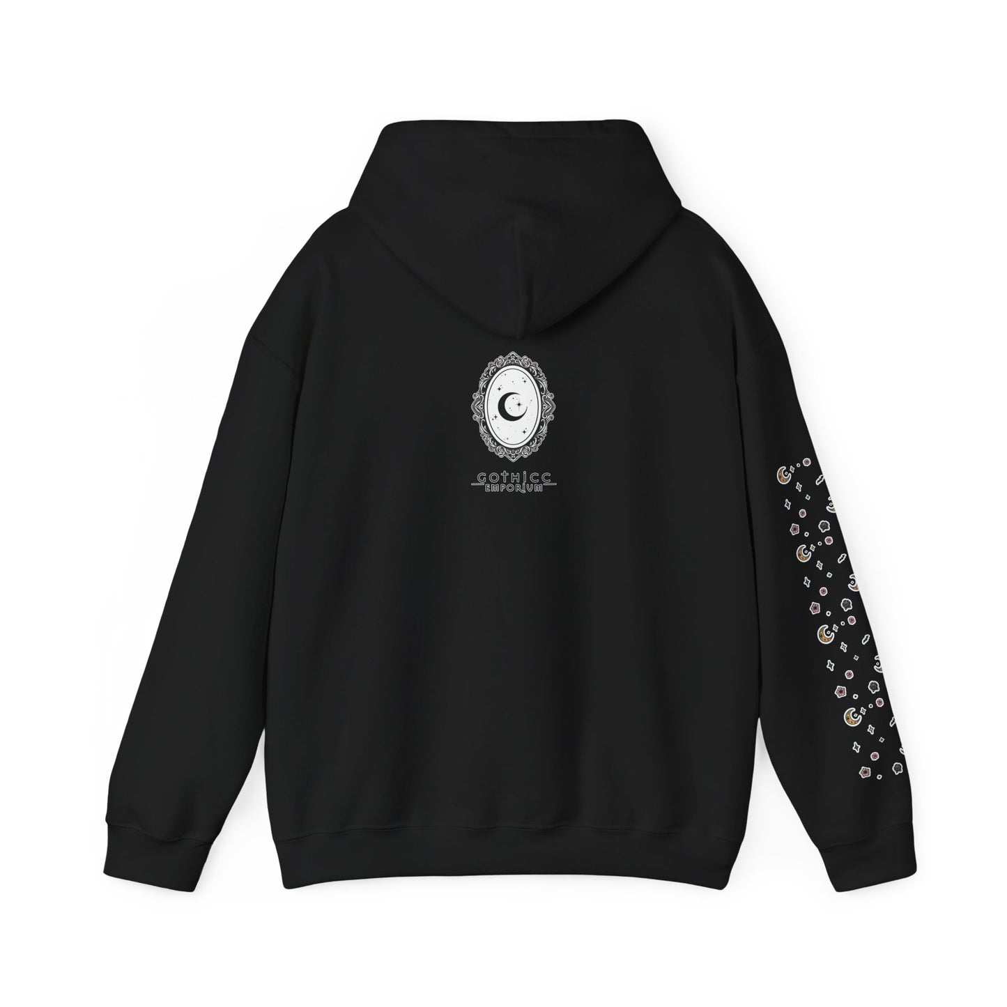 🕸️“Soft Goth” Unisex Heavy Blend™ Hooded Sweatshirt — dreamy, deadly, and not here to be tamed 🖤🌙🕸️✨