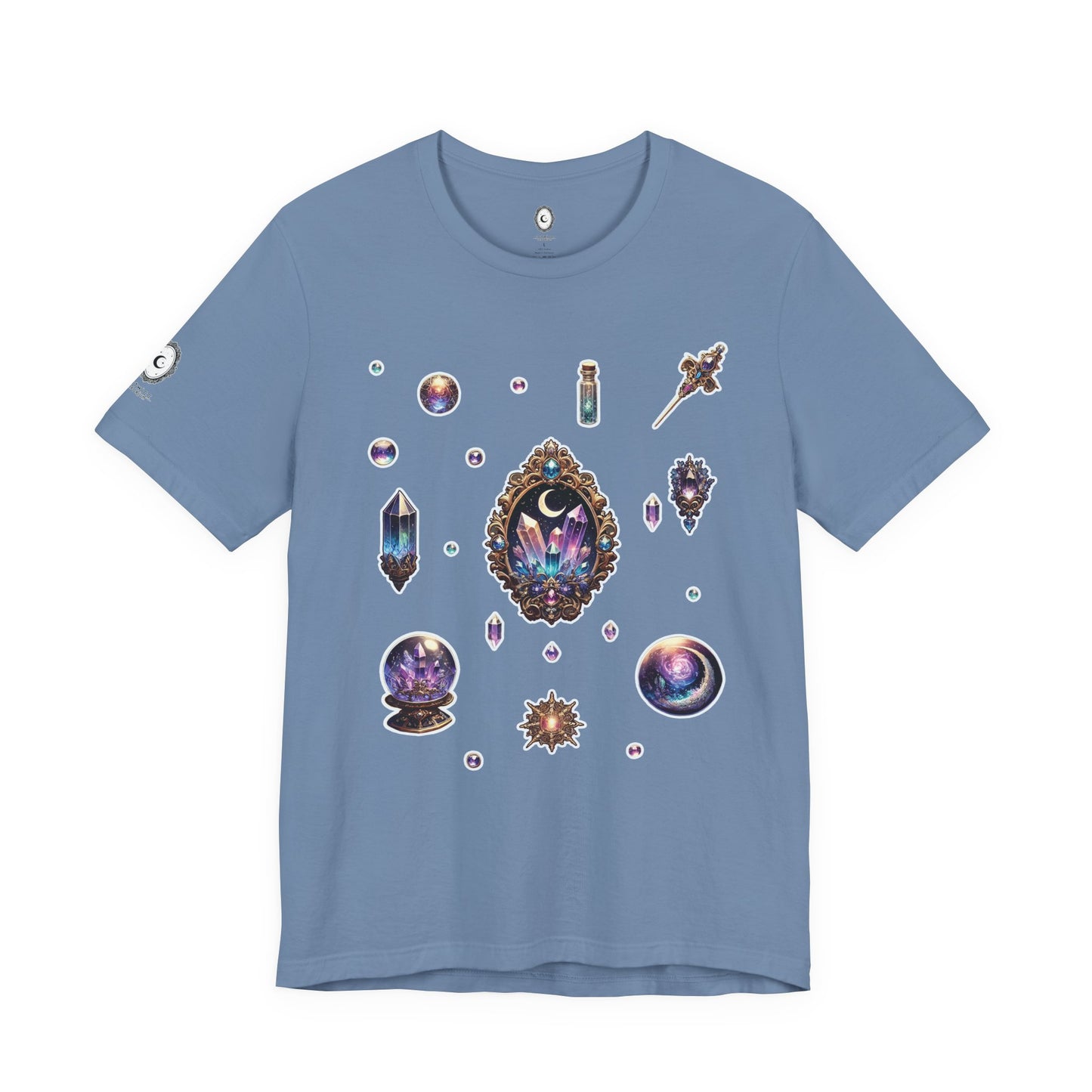 “Crystal Gem” Unisex Jersey Short Sleeve Tee — smooth, sharp, and charged with cosmic energy 💎🌌🖤