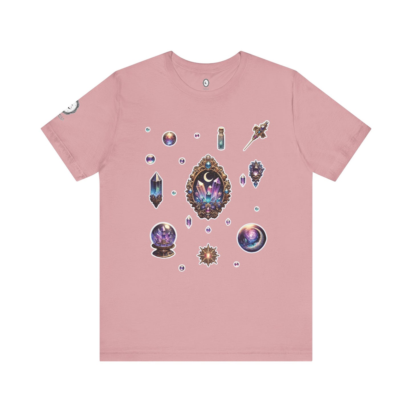 “Crystal Gem” Unisex Jersey Short Sleeve Tee — smooth, sharp, and charged with cosmic energy 💎🌌🖤