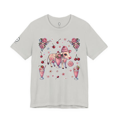 “Milkshake Cow” Unisex Jersey Short Sleeve Tee — soft, sassy, and sweet enough to spill 🐄🥤💅🖤