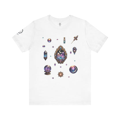 “Crystal Gem” Unisex Jersey Short Sleeve Tee — smooth, sharp, and charged with cosmic energy 💎🌌🖤