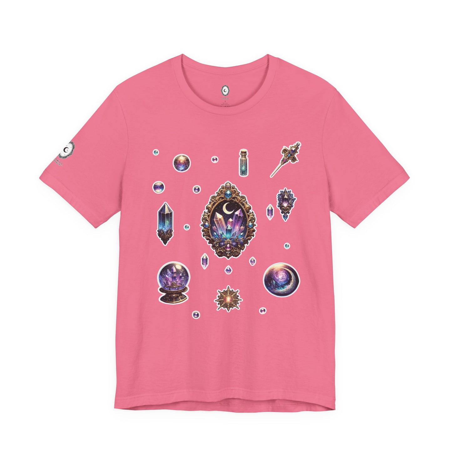 “Crystal Gem” Unisex Jersey Short Sleeve Tee — smooth, sharp, and charged with cosmic energy 💎🌌🖤