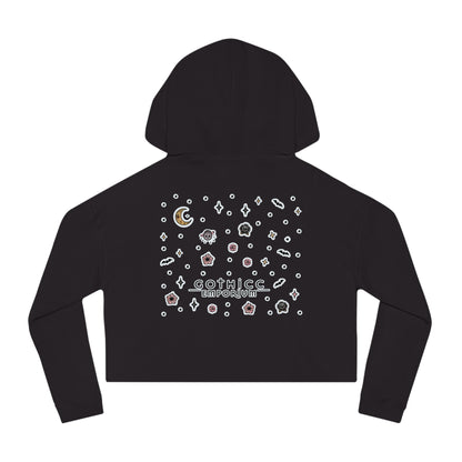 “Soft Goth” Cropped Hooded Sweatshirt — tender, toxic, and softly unbothered 🖤🌫️🕸️✨