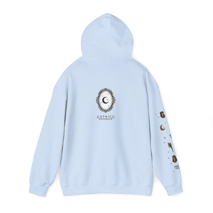 “Virgo” Unisex Heavy Blend™ Hooded Sweatshirt — organized, observant, and witchy in the best way ♍🖤✨