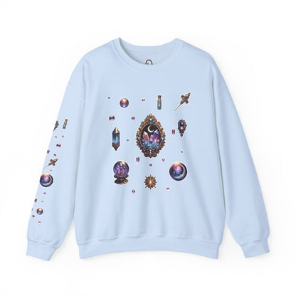 “Crystal Gem” Unisex Heavy Blend™ Crewneck Sweatshirt — soft, strong, and sparkling 💎🌌🖤