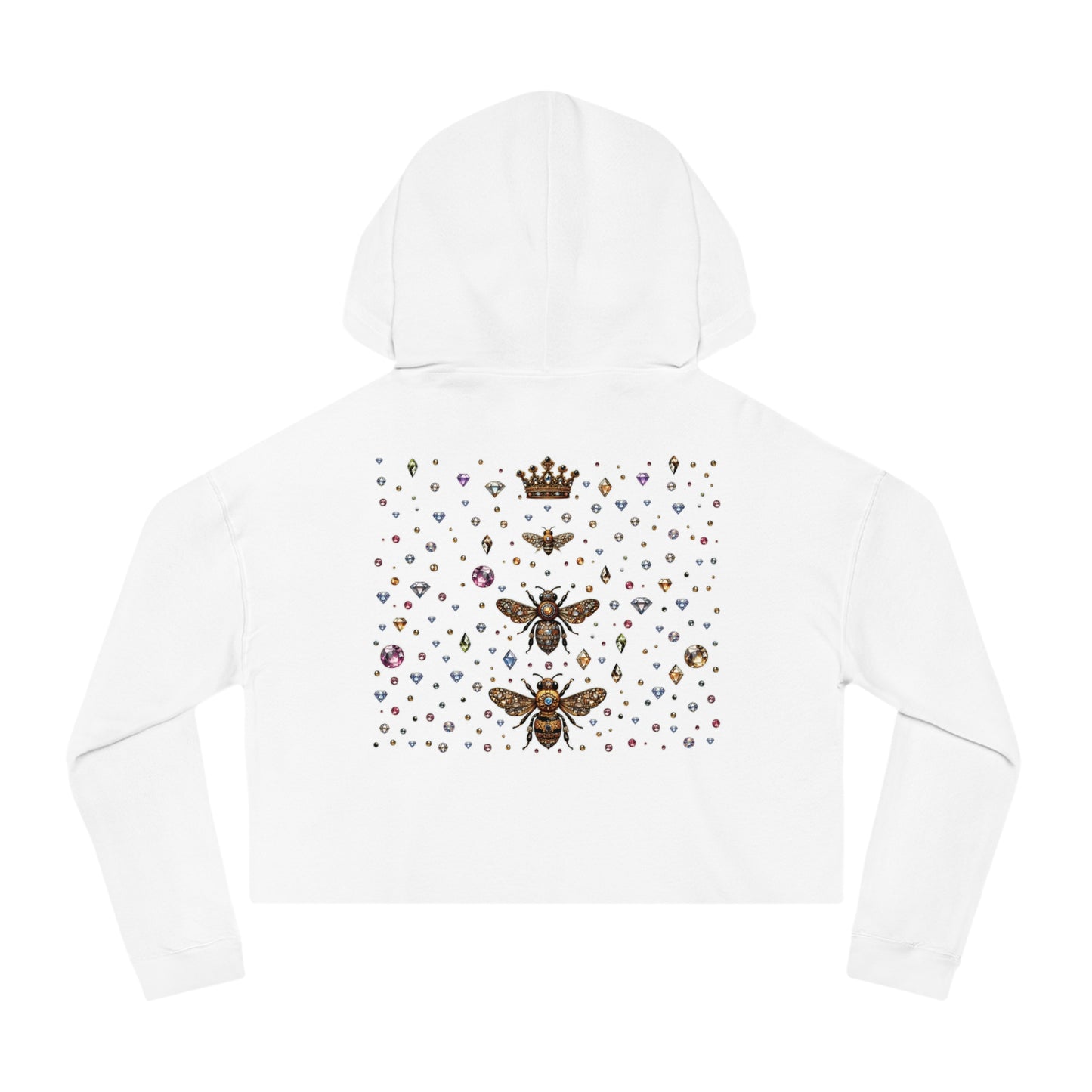 🐝“BEEJEWEL” Cropped Hooded Sweatshirt — sweet like nectar, stung with style 🖤💎