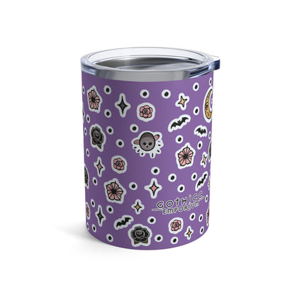 “Soft Goth” Tumbler – 10oz in purple — delicate, dangerous, and made to sip in silence and slay 🖤🌫️✨