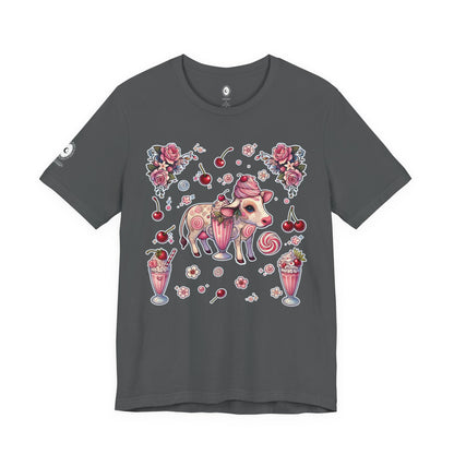 “Milkshake Cow” Unisex Jersey Short Sleeve Tee — soft, sassy, and sweet enough to spill 🐄🥤💅🖤