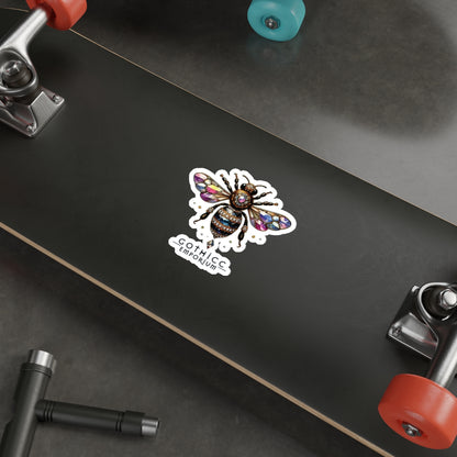 “BEEJEWEL” Die-Cut Vinyl Sticker — buzzing glam with a venomous vibe 🐝💎🖤✨