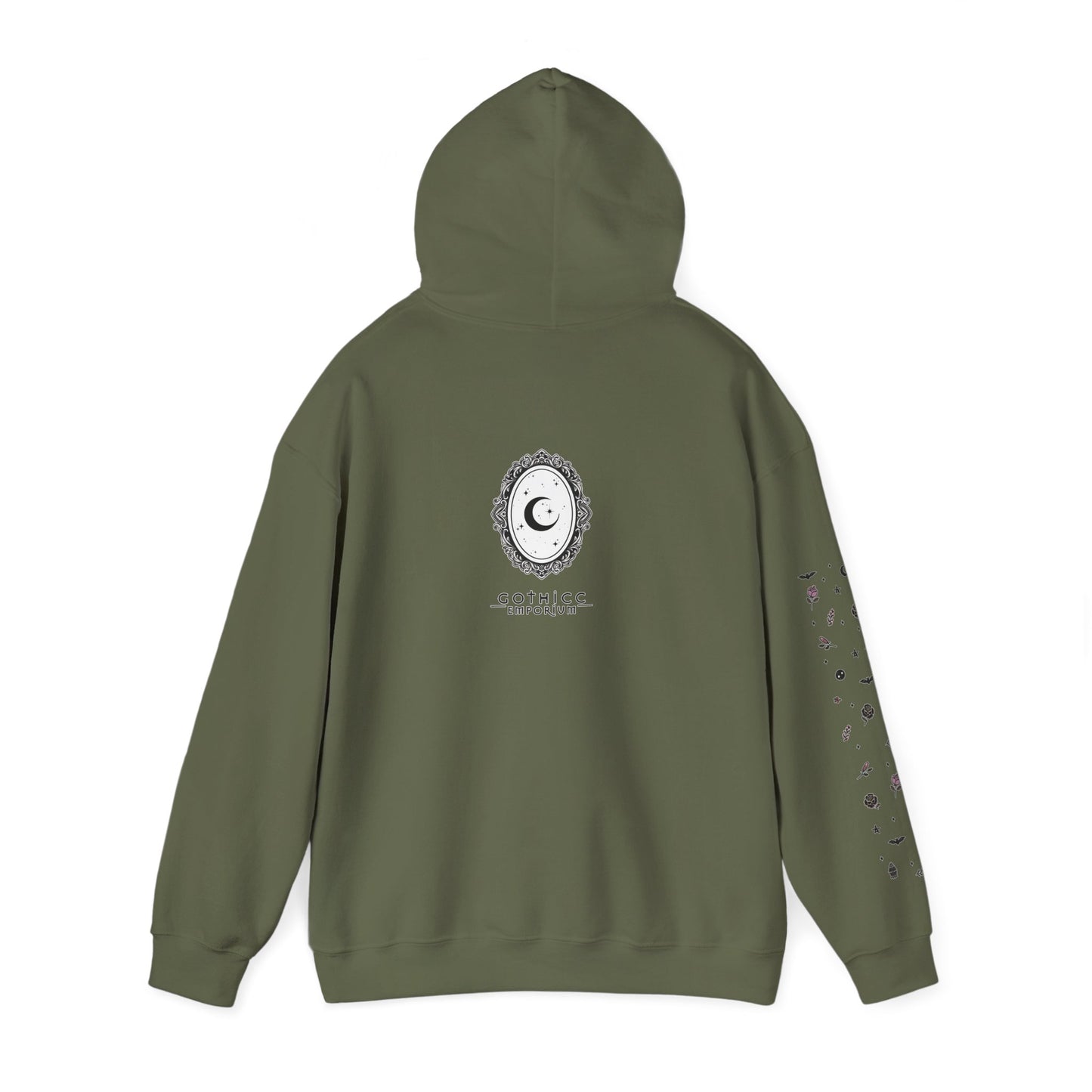 🔮“Thicc Witchyy” Unisex Heavy Blend™ Hooded Sweatshirt — curvy, cursed, and casting chaos 🖤🕯️🌙✨
