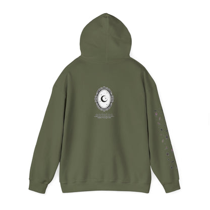 🔮“Thicc Witchyy” Unisex Heavy Blend™ Hooded Sweatshirt — curvy, cursed, and casting chaos 🖤🕯️🌙✨
