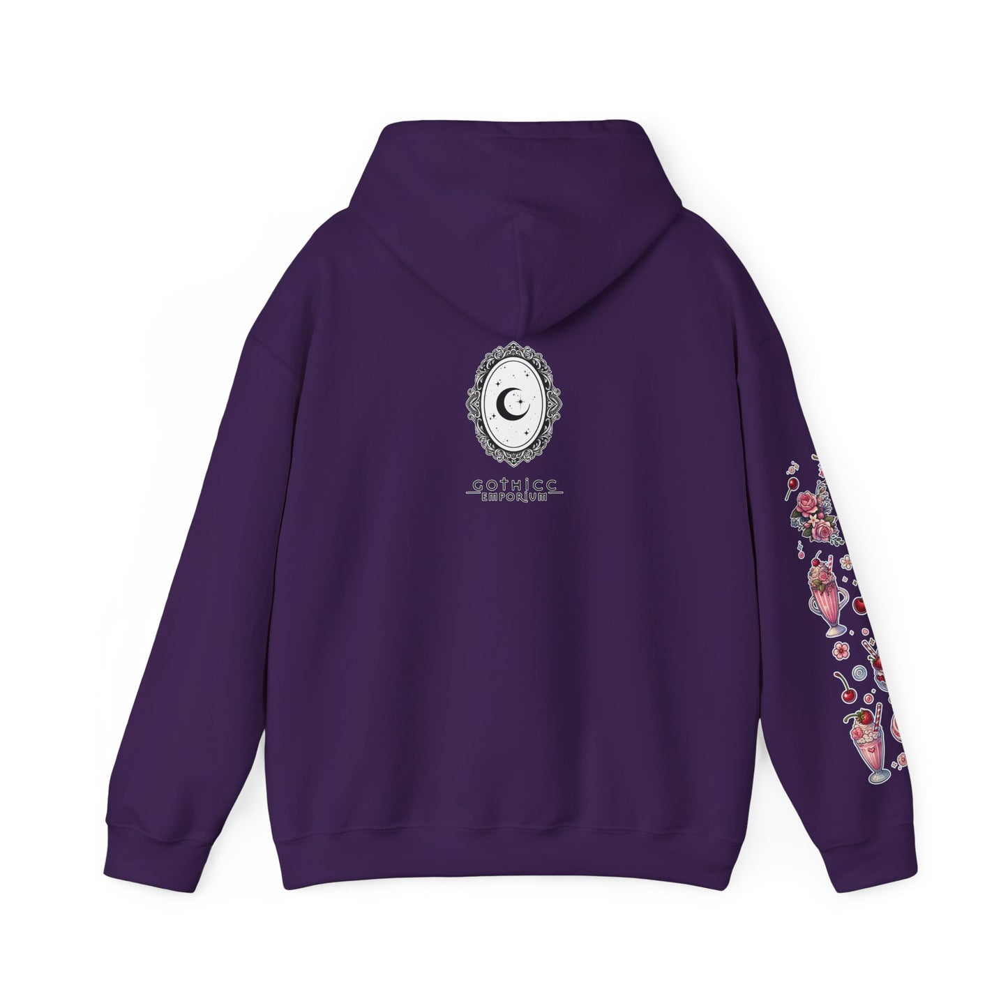 🐄🍓"Milkshake Cow” Unisex Heavy Blend™ Hooded Sweatshirt — sweet, thick, and unapologetically mooo-dy 🐄🍓🖤✨