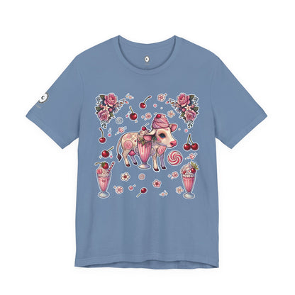“Milkshake Cow” Unisex Jersey Short Sleeve Tee — soft, sassy, and sweet enough to spill 🐄🥤💅🖤